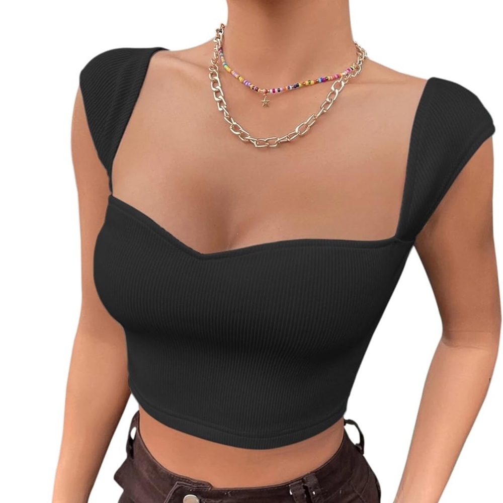 Black crop top